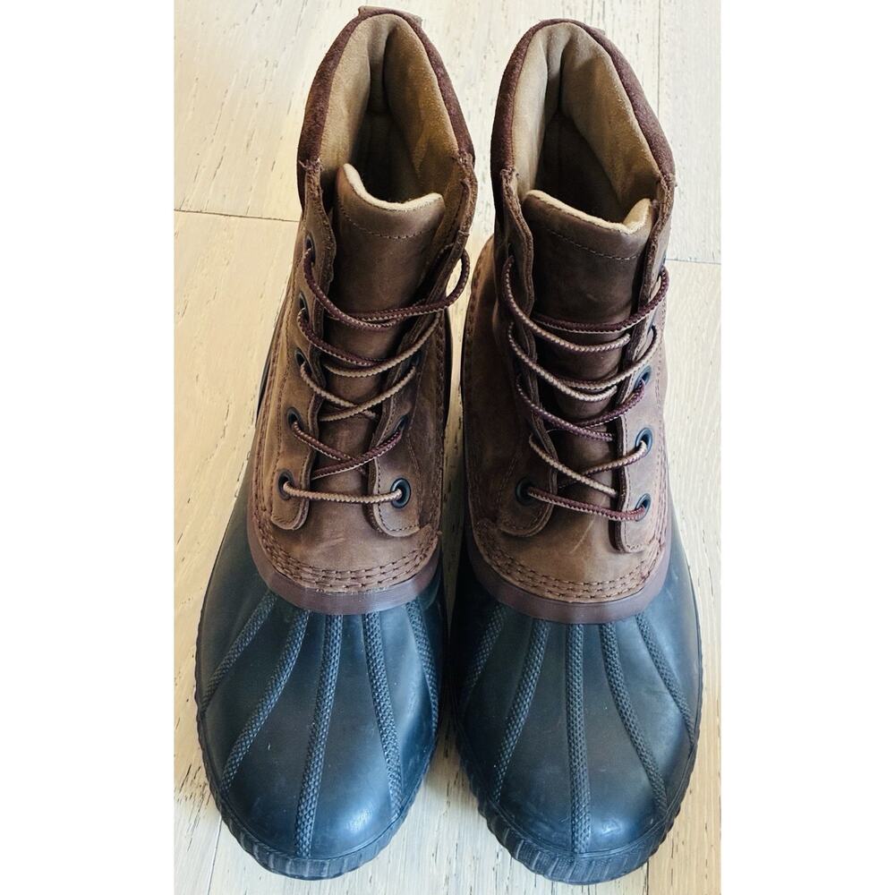 SOREL Men's Cheyanne 11 Waterproof Rubber Brown Leather Duck Snow Boots Size 12